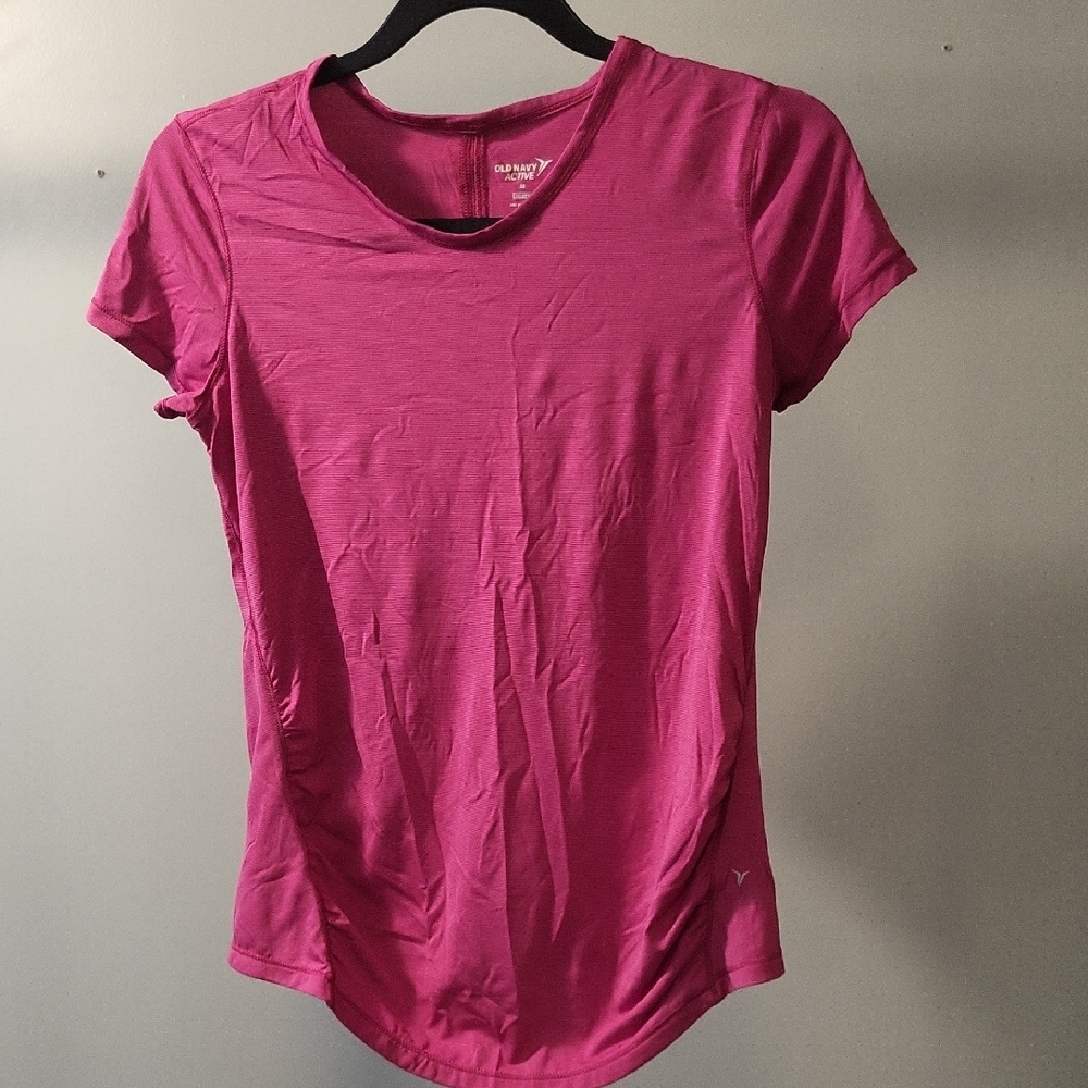 Old Navy Pink Fitted Short Sleeve T-Shirt